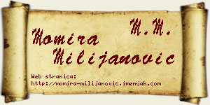 Momira Milijanović vizit kartica